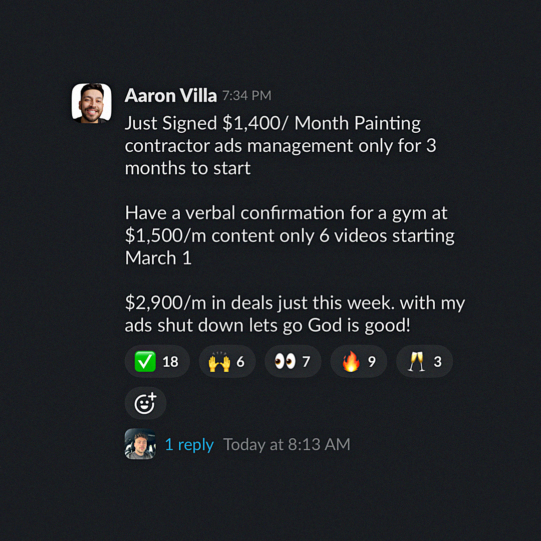 Aaron Villa result screenshot