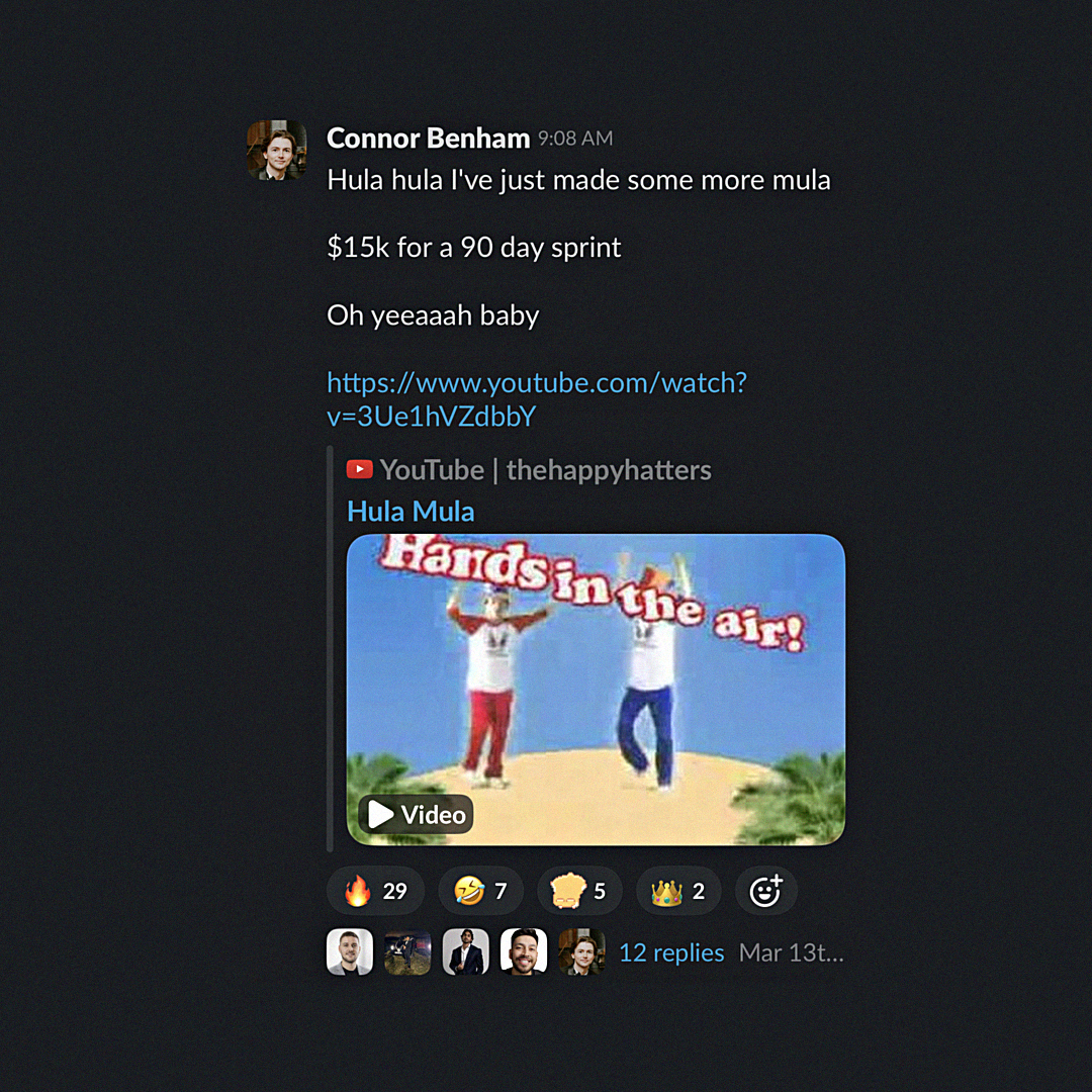 Connor Benham result screenshot